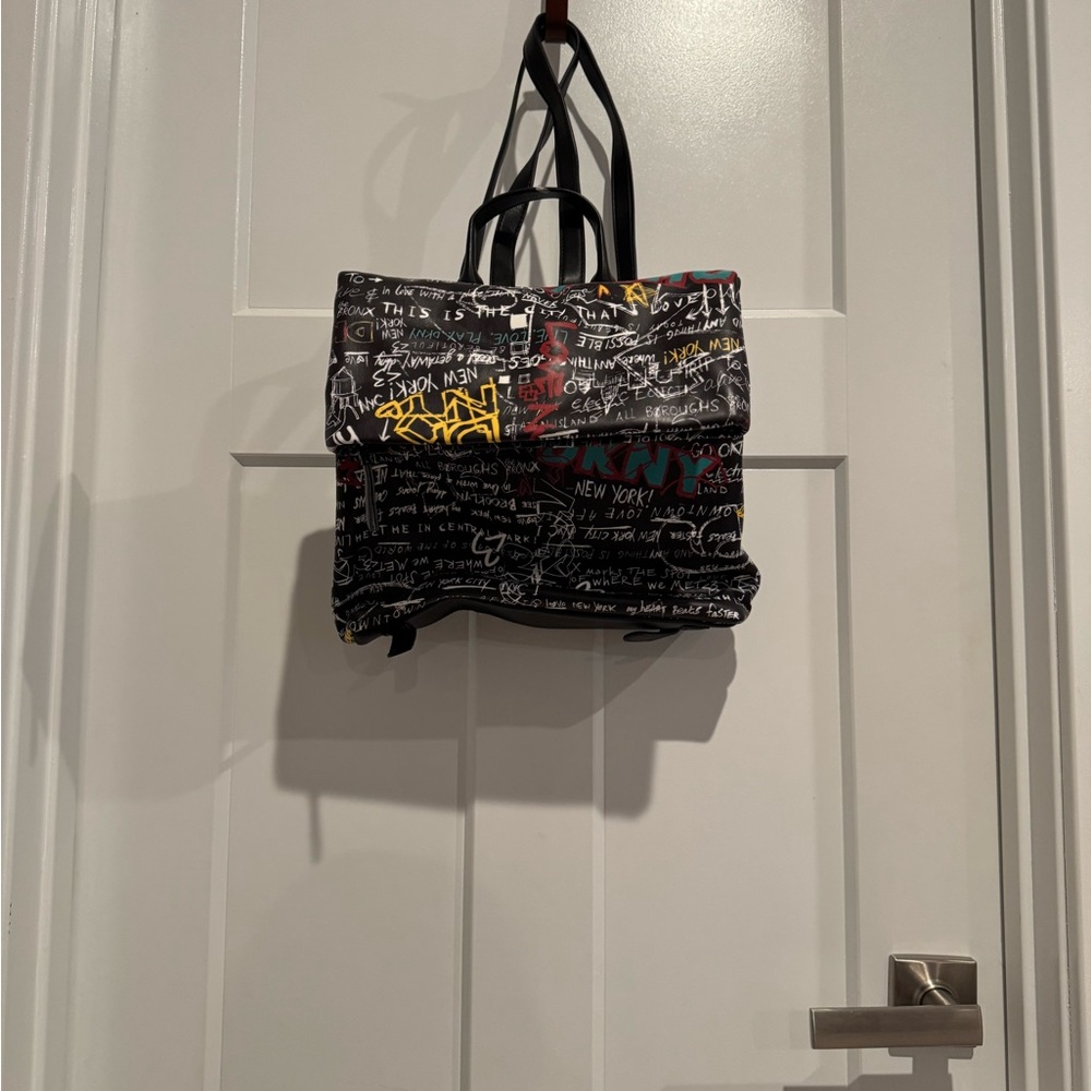 DKNY Graffiti Print Backpack
